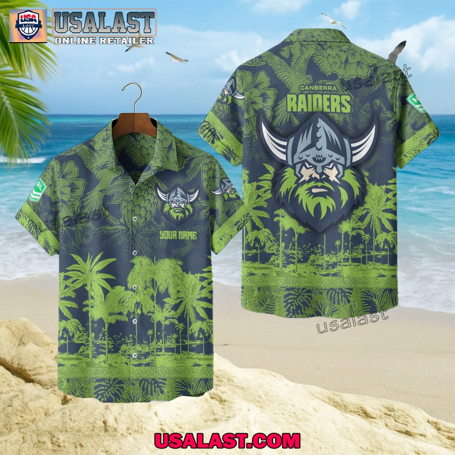 NRL Canberra Raiders Tropical Summer Hawaiian - Adult & Kids T-Shirts, Sweatshirts & Hoodies apparel design preview 1