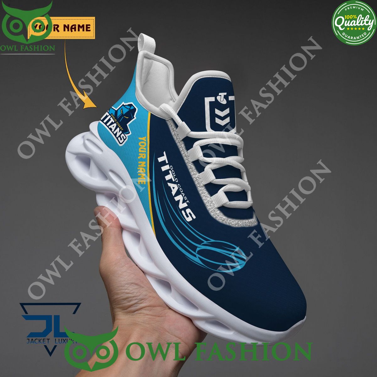 NRL Customized Gold Coast Titans Rugby Champion Max - Adult & Kids T-Shirts, Sweatshirts & Hoodies apparel design preview 1