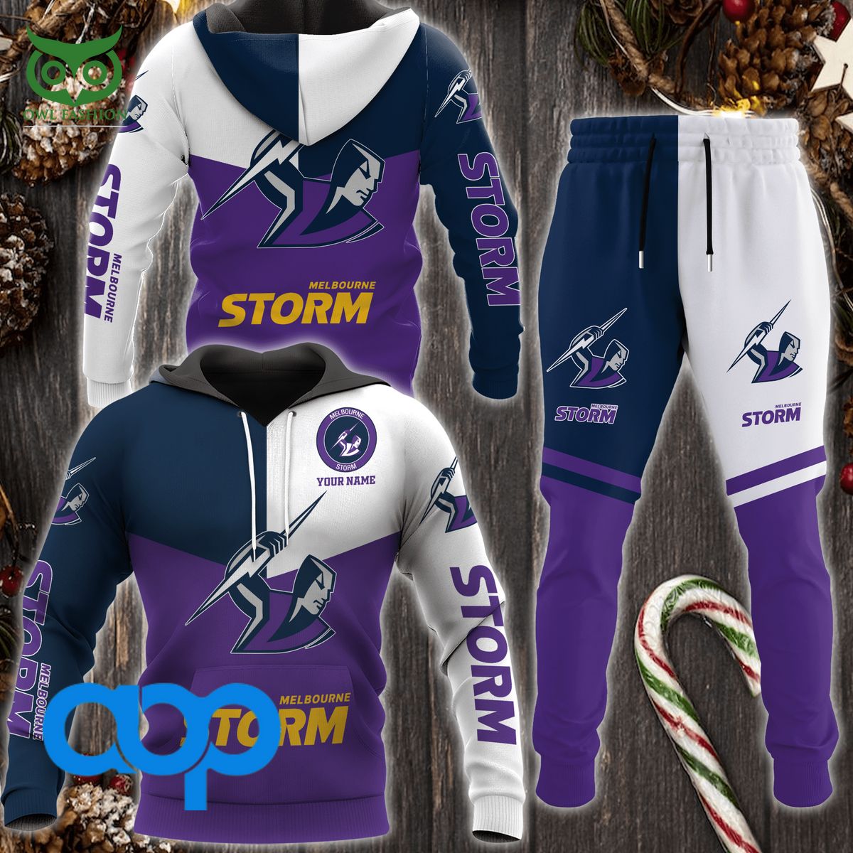 NRL Melbourne Storm Football Team Personalized 3D - Adult & Kids T-Shirts, Sweatshirts & Hoodies apparel design preview 1