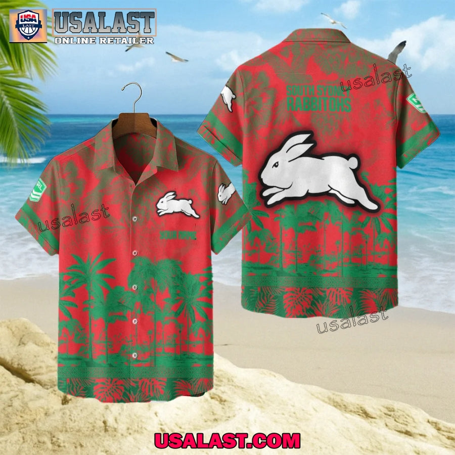 NRL South Sydney Rabbitohs Tropical Summer Hawaiian - Adult & Kids T-Shirts, Sweatshirts & Hoodies apparel design preview 1