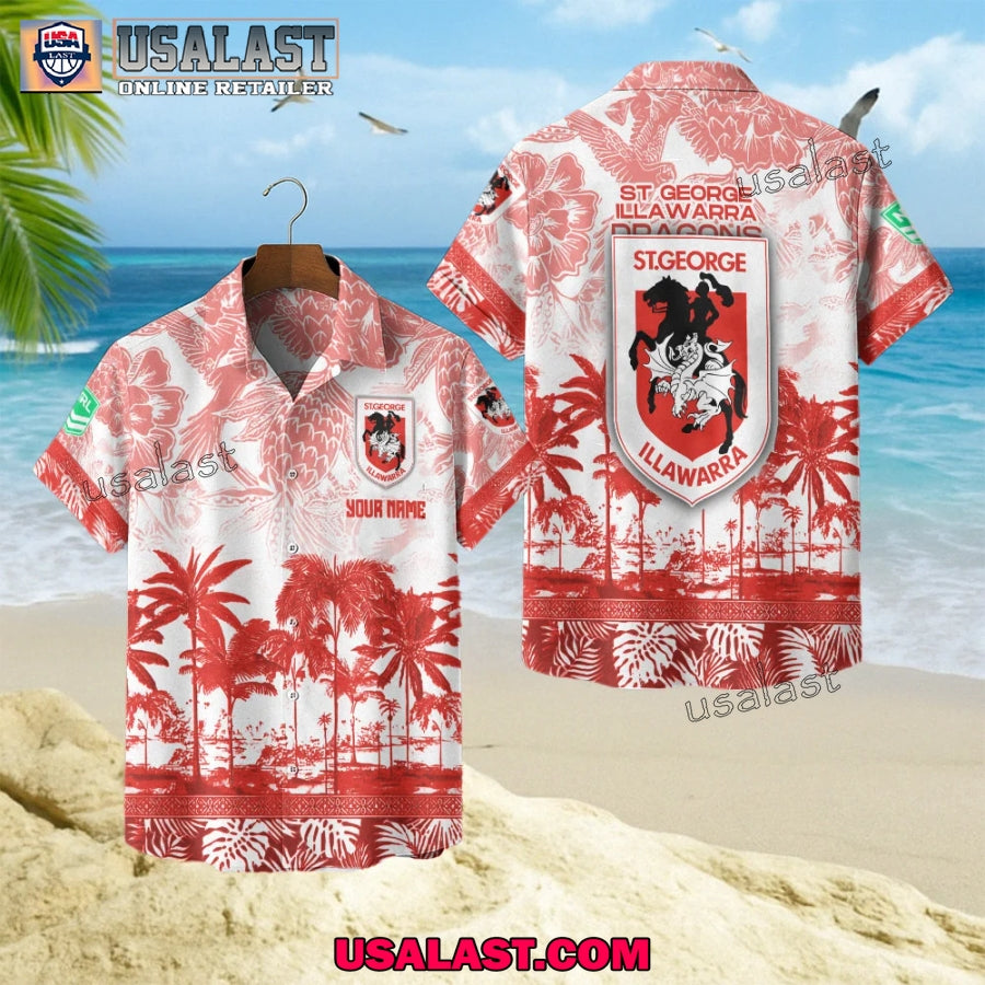 NRL St. George Illawarra Dragons Tropical Summer - Adult & Kids T-Shirts, Sweatshirts & Hoodies apparel design preview 1