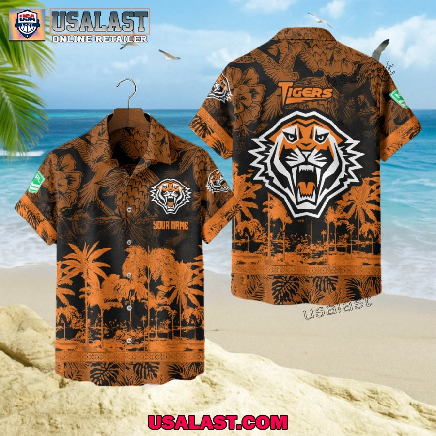 NRL Wests Tigers Tropical Summer Hawaiian - Adult & Kids T-Shirts, Sweatshirts & Hoodies apparel design preview 1