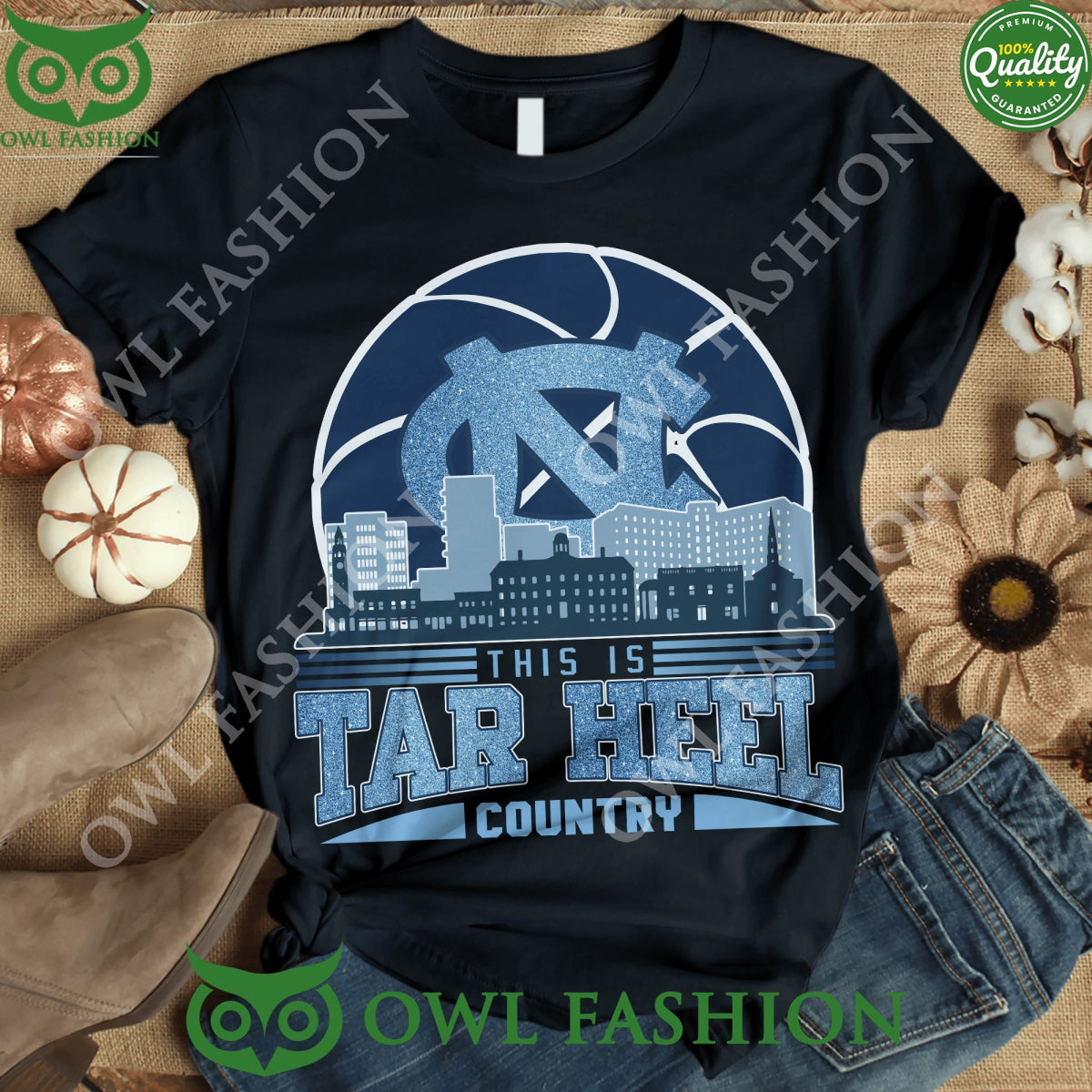 This is Tar Heel Country UNC Black 2D - Adult & Kids T-Shirts, Sweatshirts & Hoodies apparel design preview 1