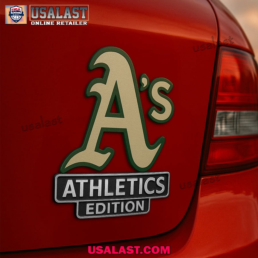 Oakland Athletics Edition Custom 3D Car Badge Sticker - Adult & Kids T-Shirts, Sweatshirts & Hoodies apparel design preview 1