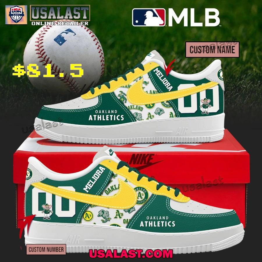 Oakland Athletics Personalized Air Force 1 Shoes - Adult & Kids T-Shirts, Sweatshirts & Hoodies apparel design preview 1