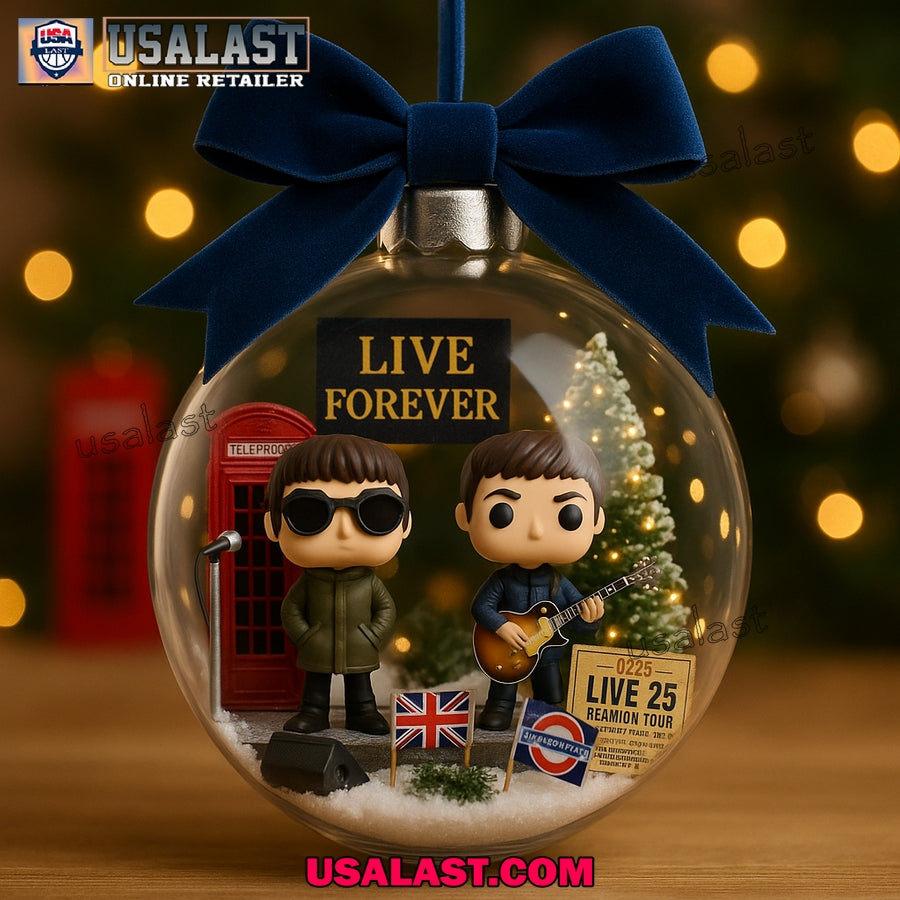 Oasis Britpop Christmas Ornament - Adult & Kids T-Shirts, Sweatshirts & Hoodies apparel design preview 1