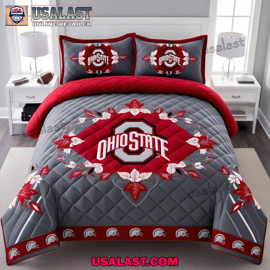 Ohio State Football Floral Bedding Set Duvet Cover - Adult & Kids T-Shirts, Sweatshirts & Hoodies apparel design preview 1