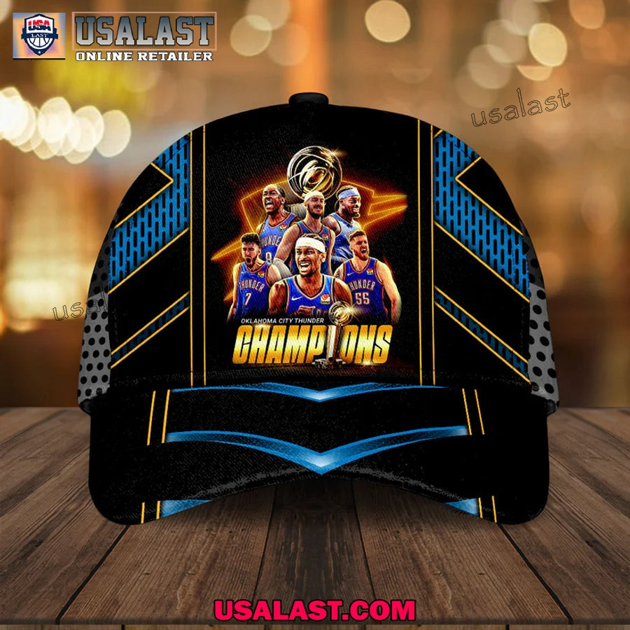 OKC Thunder 2025 NBA Champions Black Cap Hat - Adult & Kids T-Shirts, Sweatshirts & Hoodies apparel design preview 1