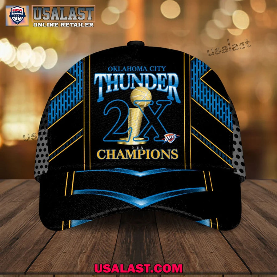 OKC Thunder 2X NBA Champions Classic Cap Hat - Adult & Kids T-Shirts, Sweatshirts & Hoodies apparel design preview 1