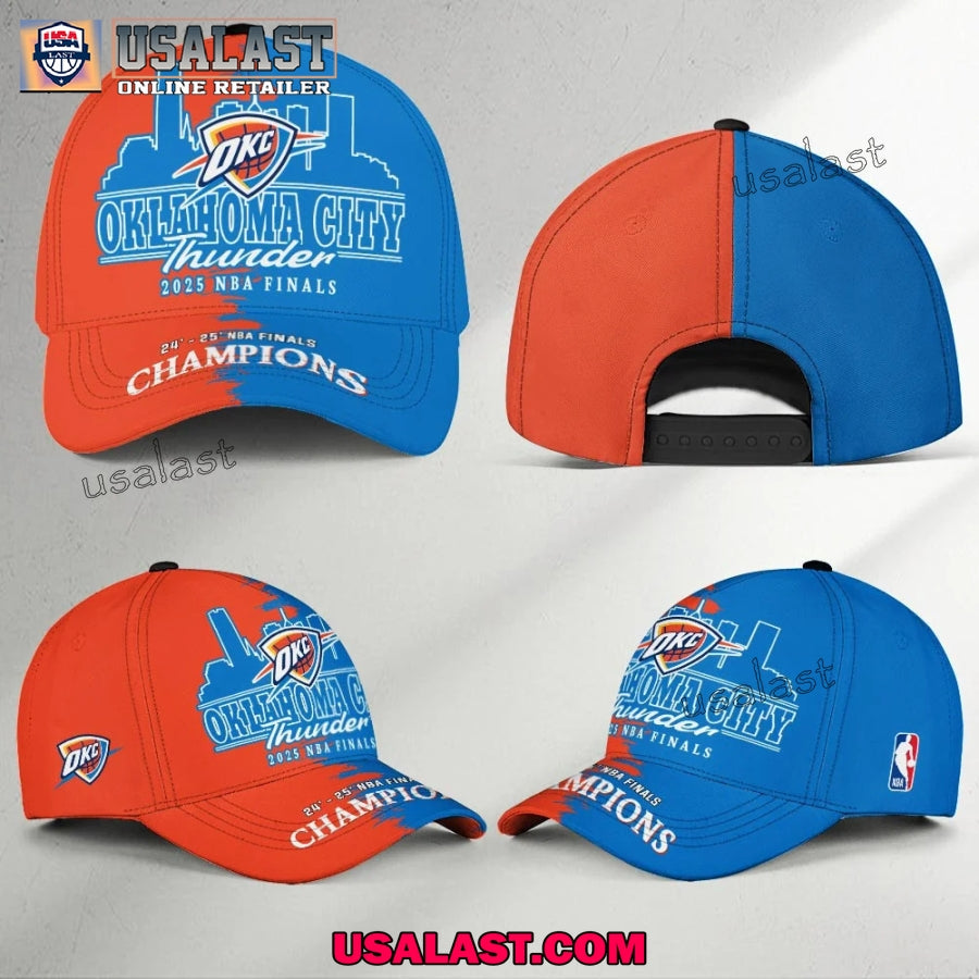 Oklahoma City Thunder 2025 NBA Champions Cap - Adult & Kids T-Shirts, Sweatshirts & Hoodies apparel design preview 1
