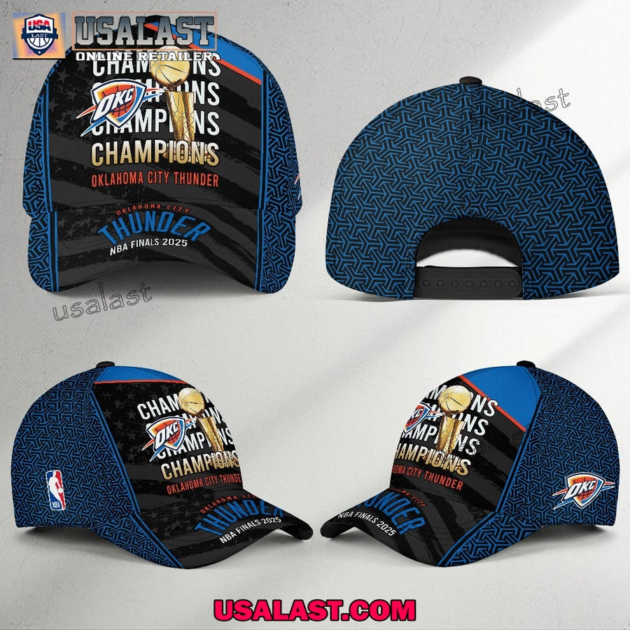 Oklahoma City Thunder 2025 NBA Champions Cap Style 02 - Adult & Kids T-Shirts, Sweatshirts & Hoodies apparel design preview 1