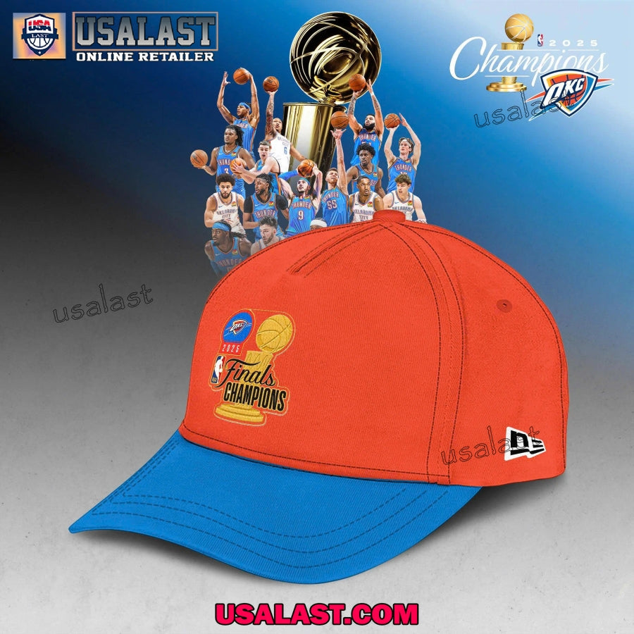 Oklahoma City Thunder 2025 NBA Champions Orange Cap - Adult & Kids T-Shirts, Sweatshirts & Hoodies apparel design preview 1