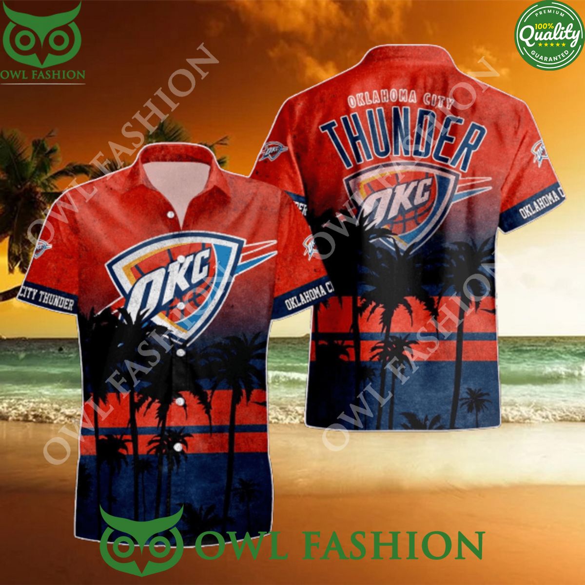 Oklahoma City Thunder NBA Hot Trending Hawaiian 2024 - Adult & Kids T-Shirts, Sweatshirts & Hoodies apparel design preview 1