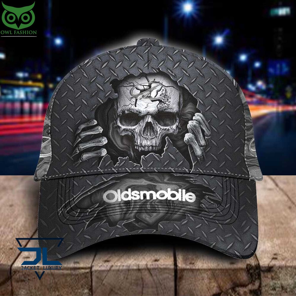 Oldsmobile Car Skull Metal New Classic Cap - Adult & Kids T-Shirts, Sweatshirts & Hoodies apparel design preview 1