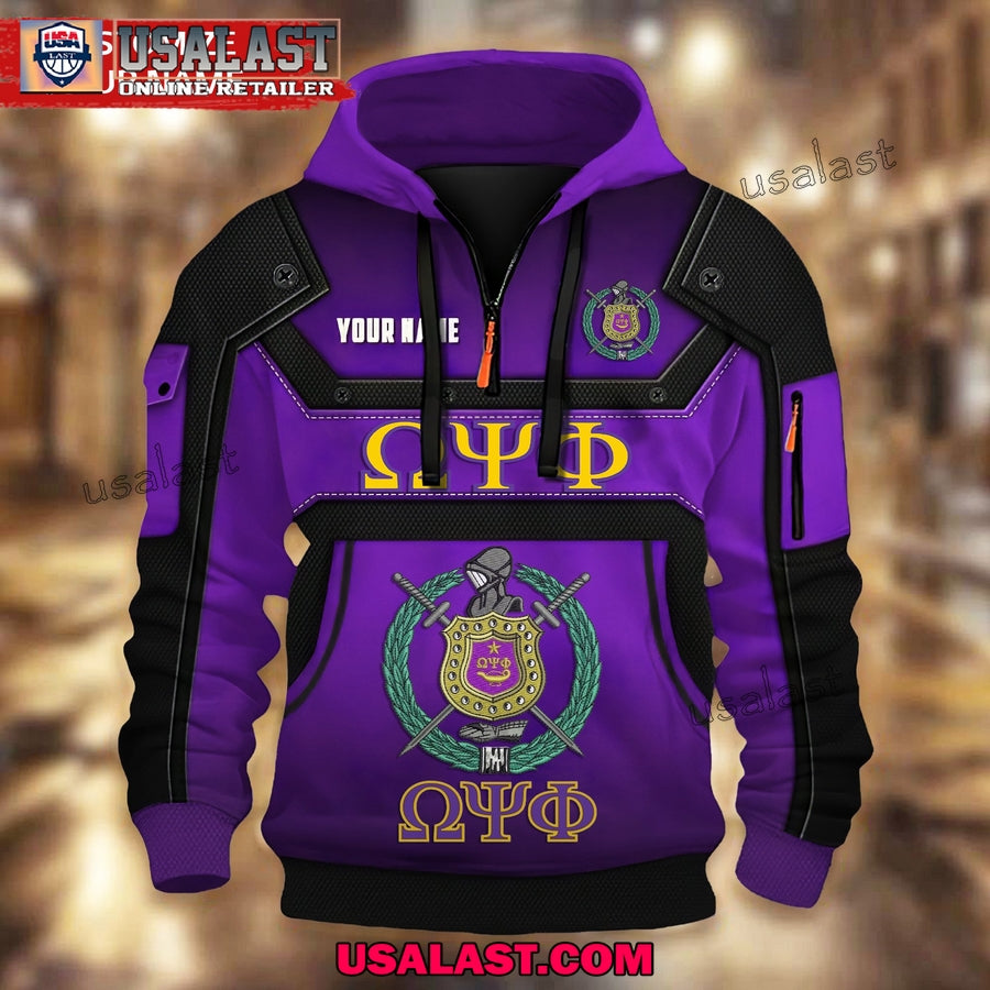 Omega Psi Phi Fraternity Custom Name Heavy - Adult & Kids T-Shirts, Sweatshirts & Hoodies apparel design preview 1