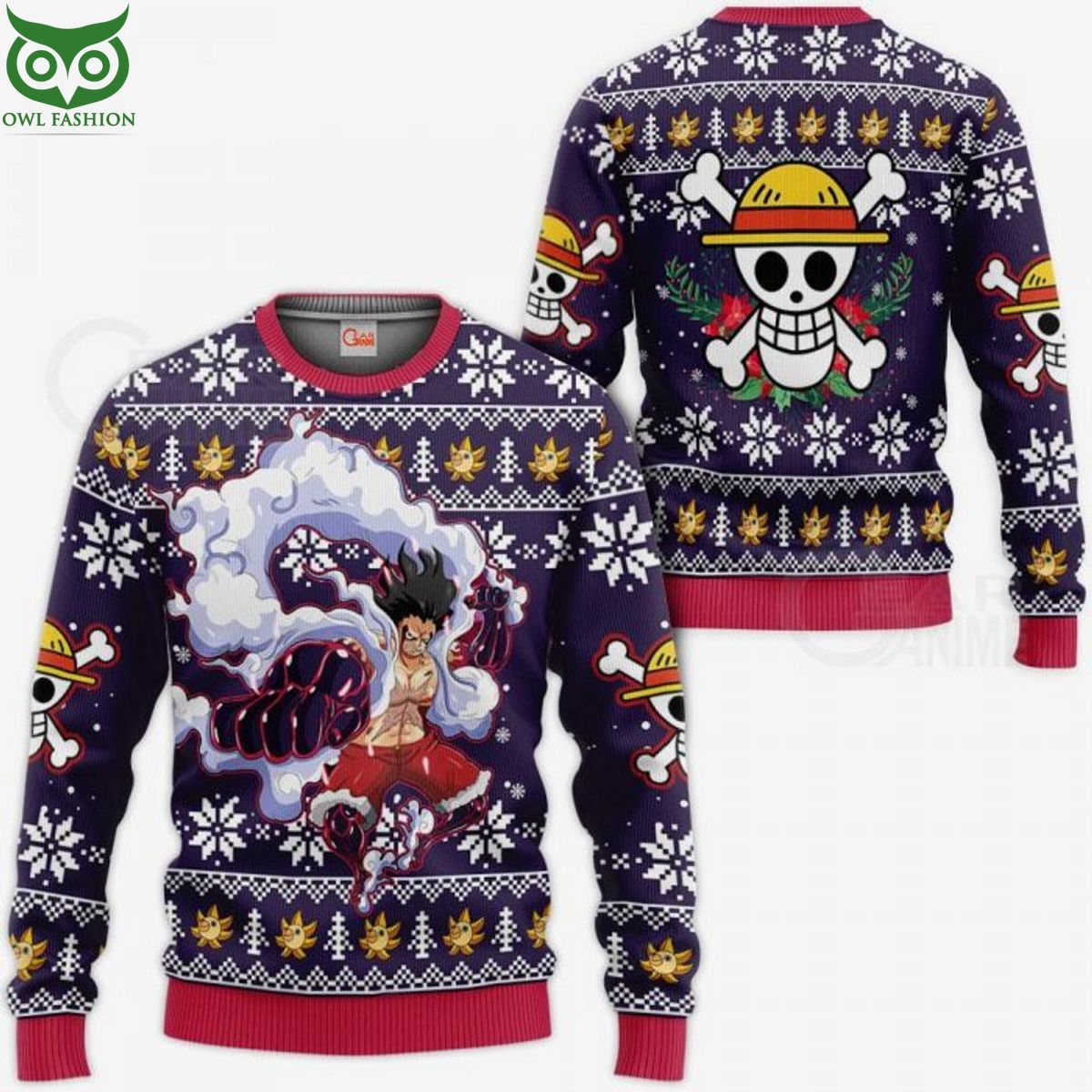 OnePiece Luffy Gear 4 Limited Ugly Sweater Jumper - Adult & Kids T-Shirts, Sweatshirts & Hoodies apparel design preview 1