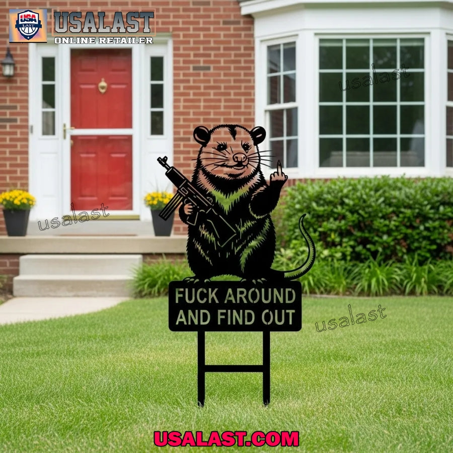 Opossum Fuck Around And Find Out Garden Guardians - Adult & Kids T-Shirts, Sweatshirts & Hoodies apparel design preview 1