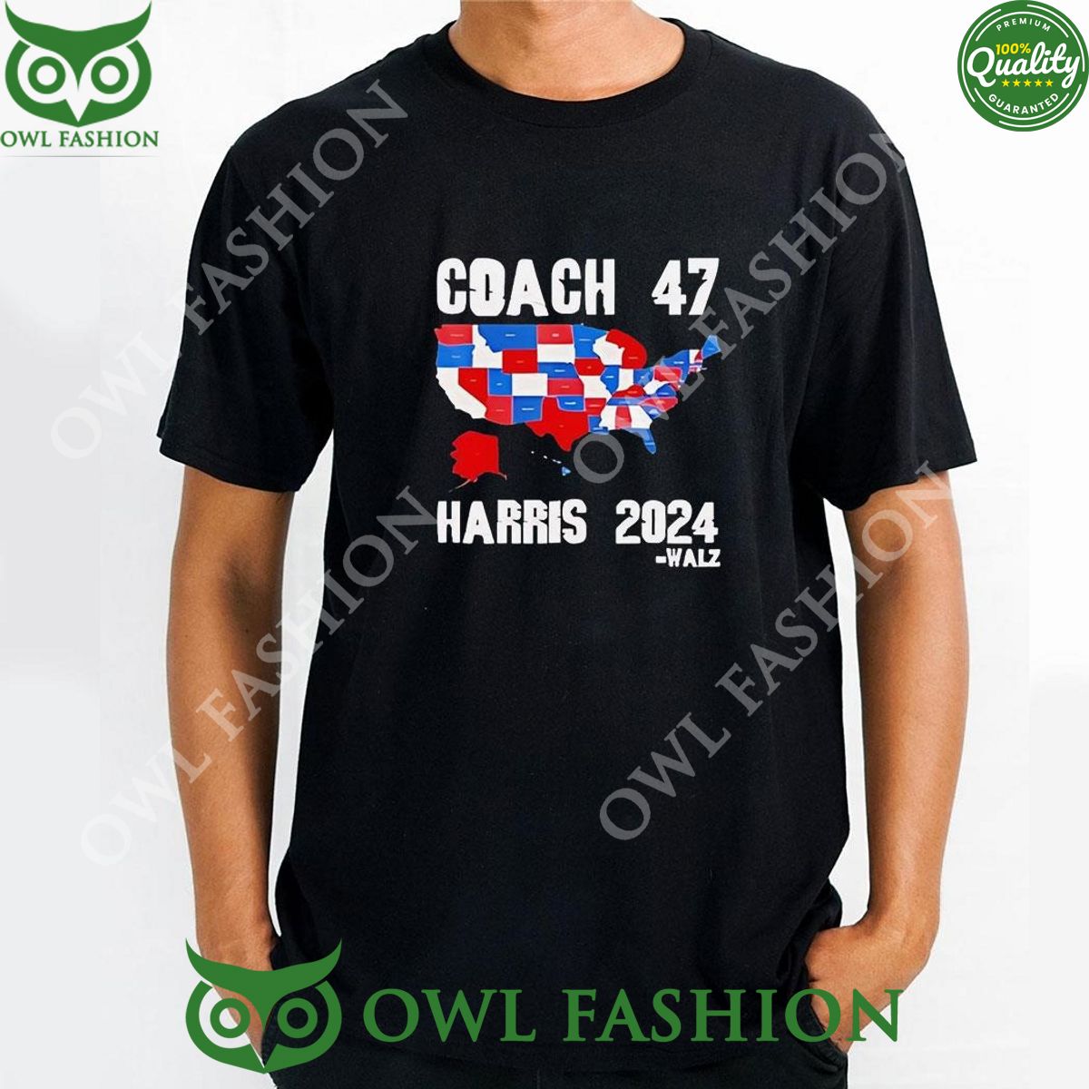Coach 47 Harris Walz 2024 - Adult & Kids T-Shirts, Sweatshirts & Hoodies apparel design preview 1