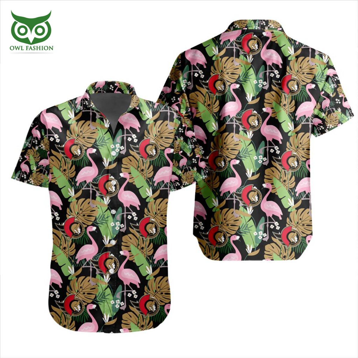 Ottawa Senators NHL Hockey Team Hawaiian - Adult & Kids T-Shirts, Sweatshirts & Hoodies apparel design preview 1