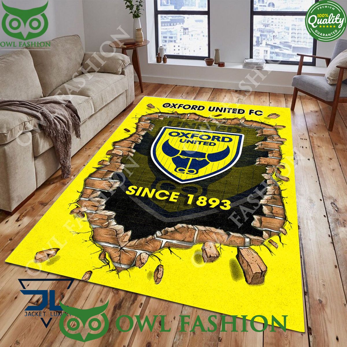 Oxford United F.C 1833 League Two Living Room Rug - Adult & Kids T-Shirts, Sweatshirts & Hoodies apparel design preview 1