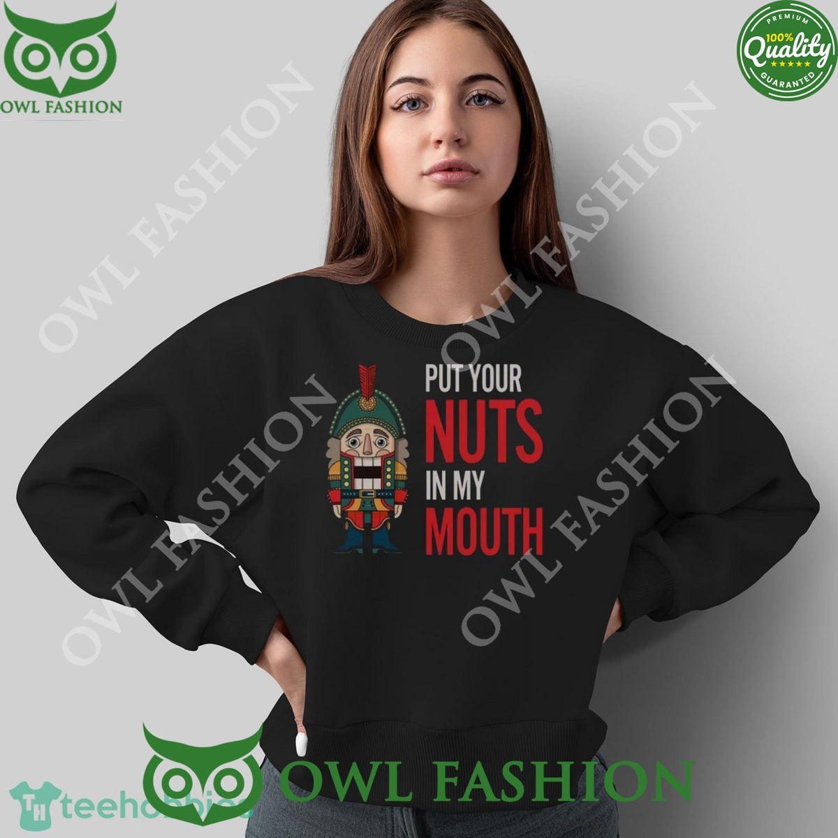 Put Your Nuts In My Mouth Symbols Black Ugly Sweater - Adult & Kids T-Shirts, Sweatshirts & Hoodies apparel design preview 1