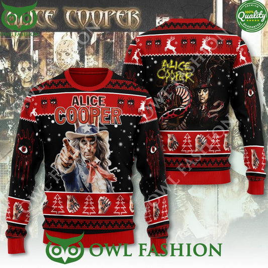 Alice Cooper Symbol Rock Music Christmas 3D Ugly - Adult & Kids T-Shirts, Sweatshirts & Hoodies apparel design preview 1