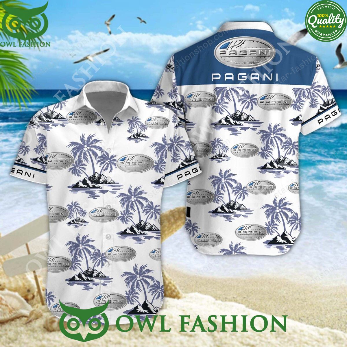 Pagani Italy Sport Automobile Premium Hawaiian Shorts - Adult & Kids T-Shirts, Sweatshirts & Hoodies apparel design preview 1