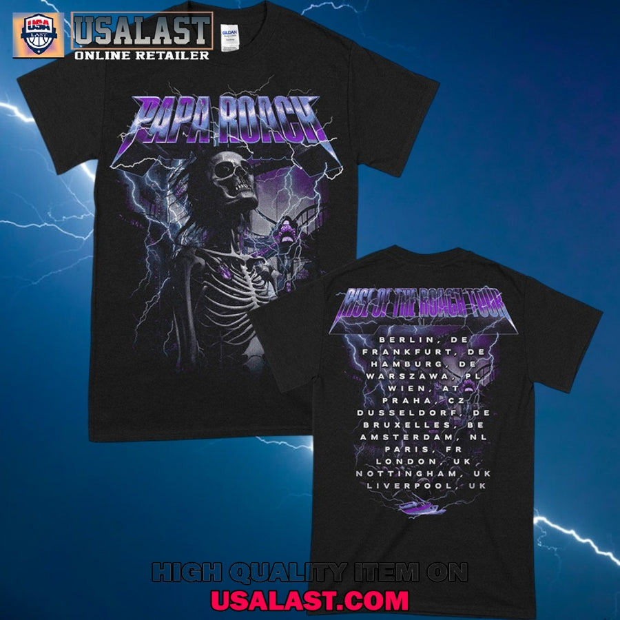 Papa Roach Lightning Skel Tour 2025 - Adult & Kids T-Shirts, Sweatshirts & Hoodies apparel design preview 1