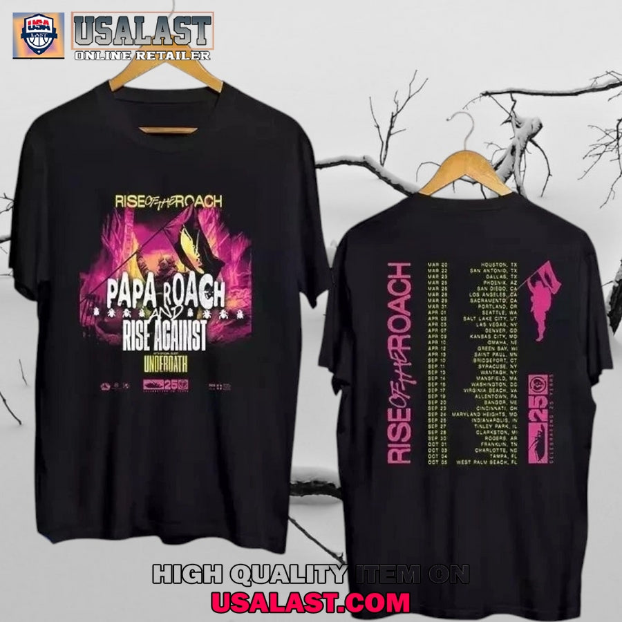 Papa Roach Rise Of The Tour 2025 - Adult & Kids T-Shirts, Sweatshirts & Hoodies apparel design preview 1