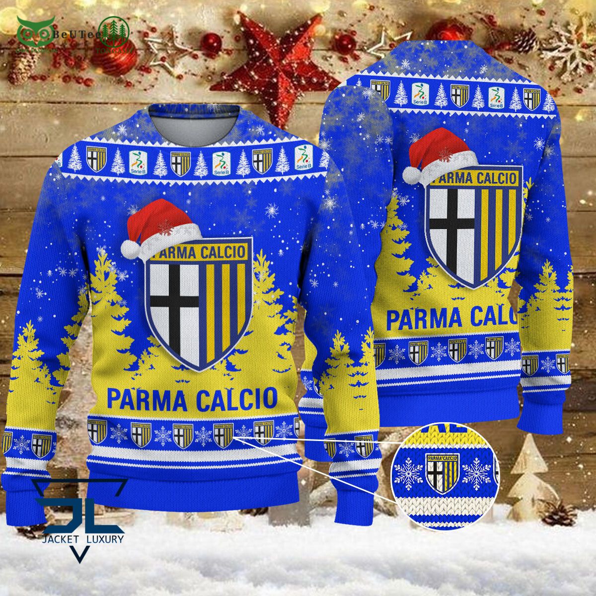 Parma Calcio 1913 Lega Serie A Champion Ugly Sweater - Adult & Kids T-Shirts, Sweatshirts & Hoodies apparel design preview 1