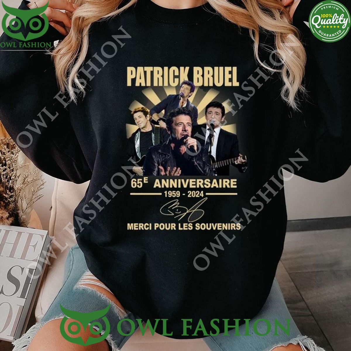 Patrick Bruel 65e Anniversaire Merci Pour Les - Adult & Kids T-Shirts, Sweatshirts & Hoodies apparel design preview 1