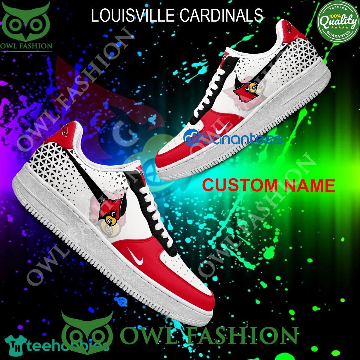 Personalized NCAA Louisville Cardinals Air Force 1 - Adult & Kids T-Shirts, Sweatshirts & Hoodies apparel design preview 1