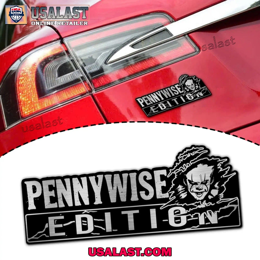Pennywise Halloween Custom 3D Car Badge Sticker - Adult & Kids T-Shirts, Sweatshirts & Hoodies apparel design preview 1