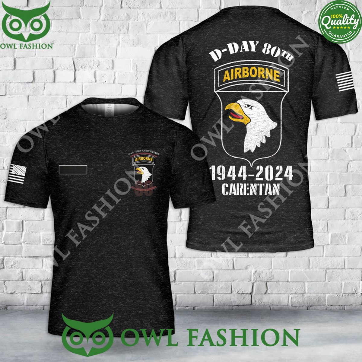 Personalized D Day 80th Anniversary 101st Airborne - Adult & Kids T-Shirts, Sweatshirts & Hoodies apparel design preview 1