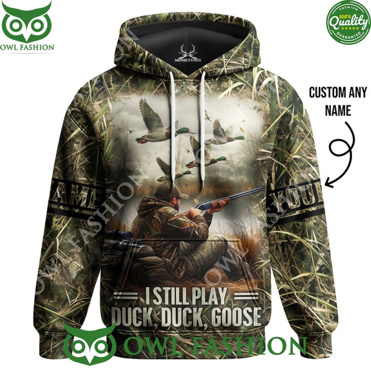 Personalized Hunting I Still Play Duck Goose - Adult & Kids T-Shirts, Sweatshirts & Hoodies apparel design preview 1