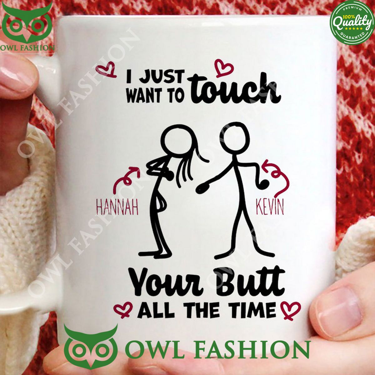Personalized I Just Want To Touch Your Butt All The - Adult & Kids T-Shirts, Sweatshirts & Hoodies apparel design preview 1