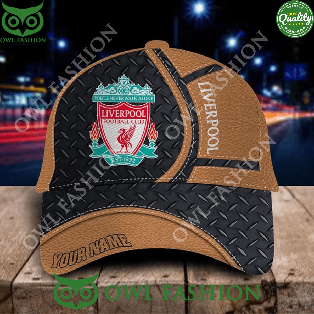 Personalized Liverpool EPL Black Brown Classic Cap - Adult & Kids T-Shirts, Sweatshirts & Hoodies apparel design preview 1