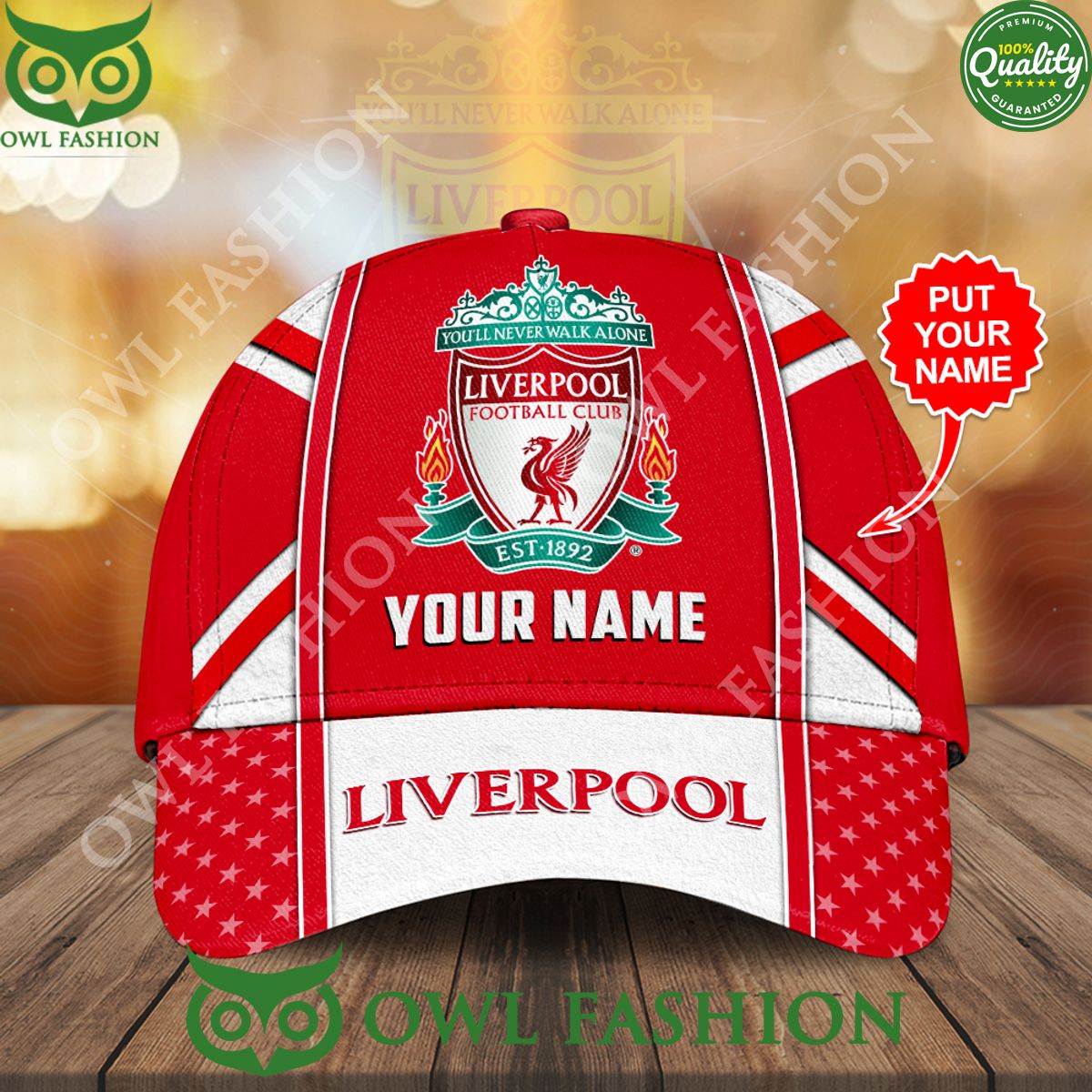 Personalized Liverpool EPL Red Pattern Classic Cap - Adult & Kids T-Shirts, Sweatshirts & Hoodies apparel design preview 1