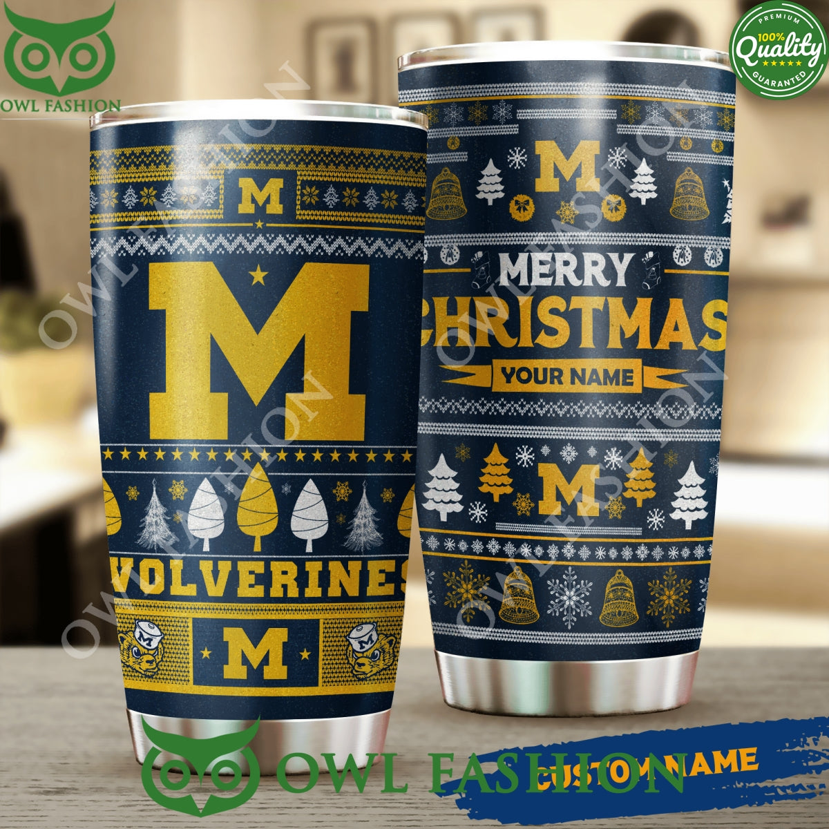 Personalized Michigan Wolverines Christmas Present - Adult & Kids T-Shirts, Sweatshirts & Hoodies apparel design preview 1