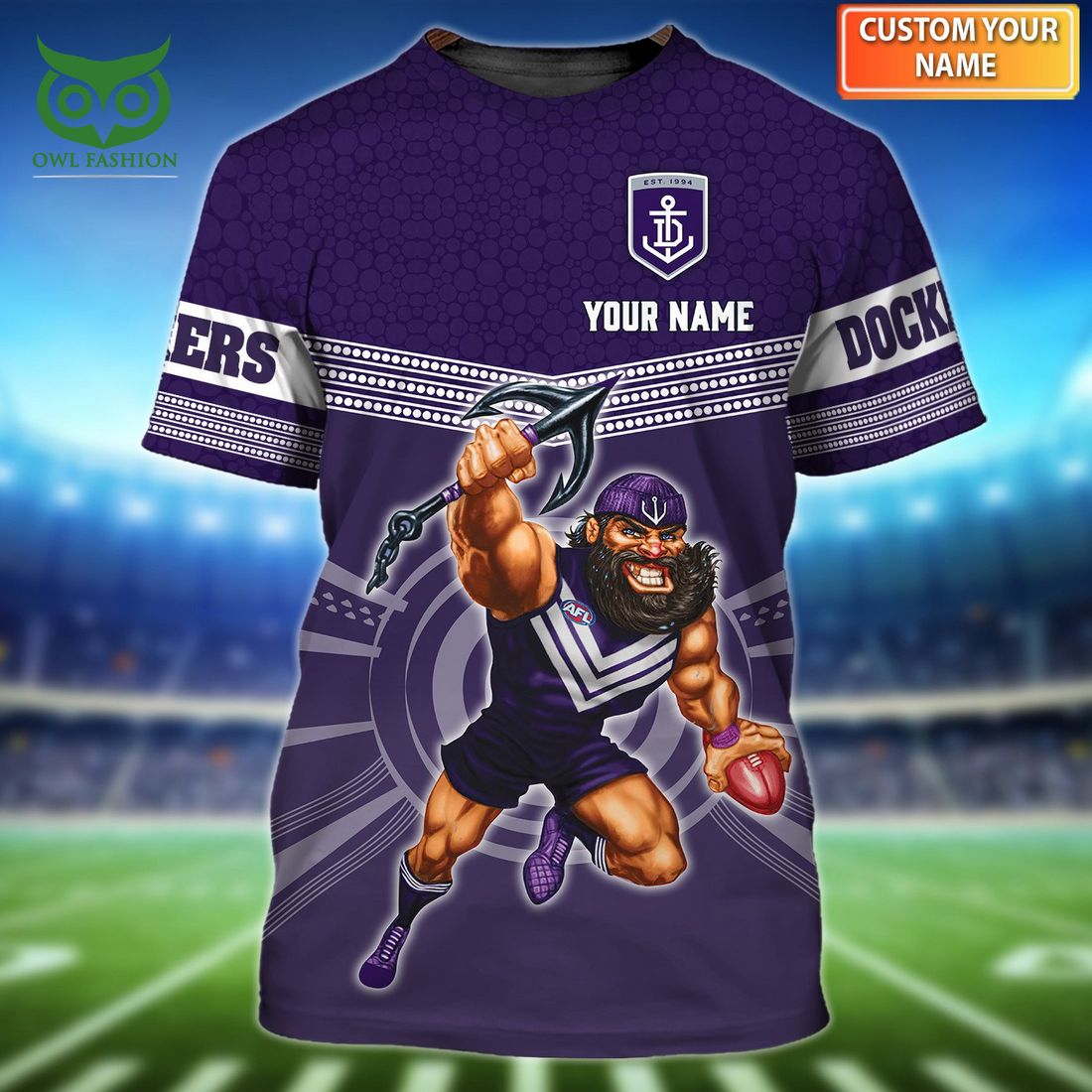 Personalized Name Fremantle Dockers AFL 3D - Adult & Kids T-Shirts, Sweatshirts & Hoodies apparel design preview 1