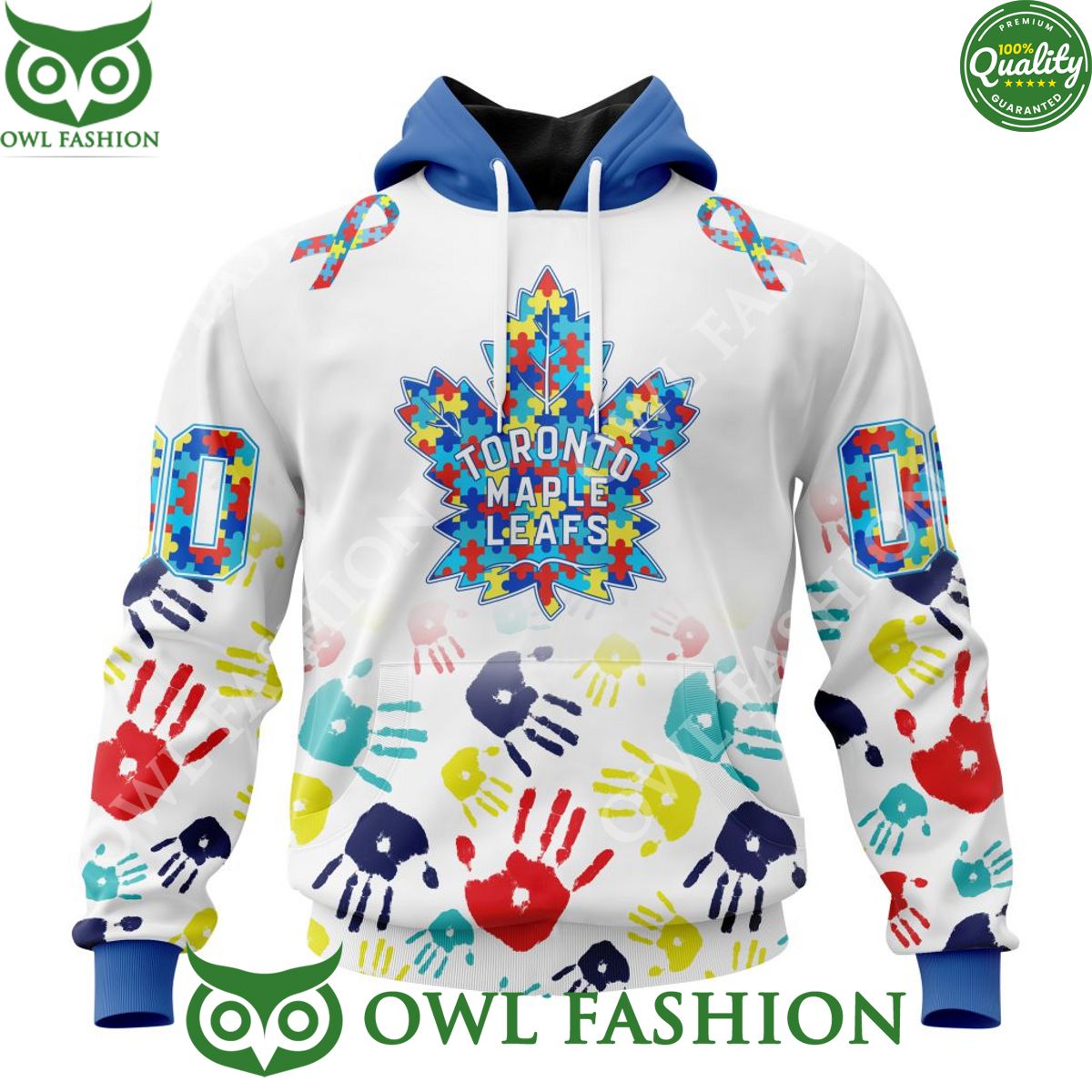 Personalized NHL Toronto Maple Leafs Autism Awareness - Adult & Kids T-Shirts, Sweatshirts & Hoodies apparel design preview 1