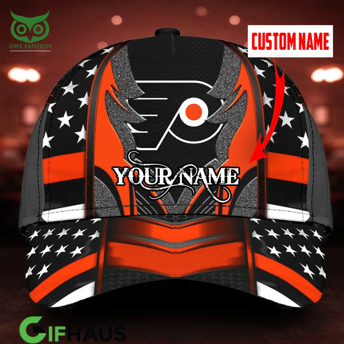 Personalized Philadelphia Flyers NHL USA Flag Classic - Adult & Kids T-Shirts, Sweatshirts & Hoodies apparel design preview 1