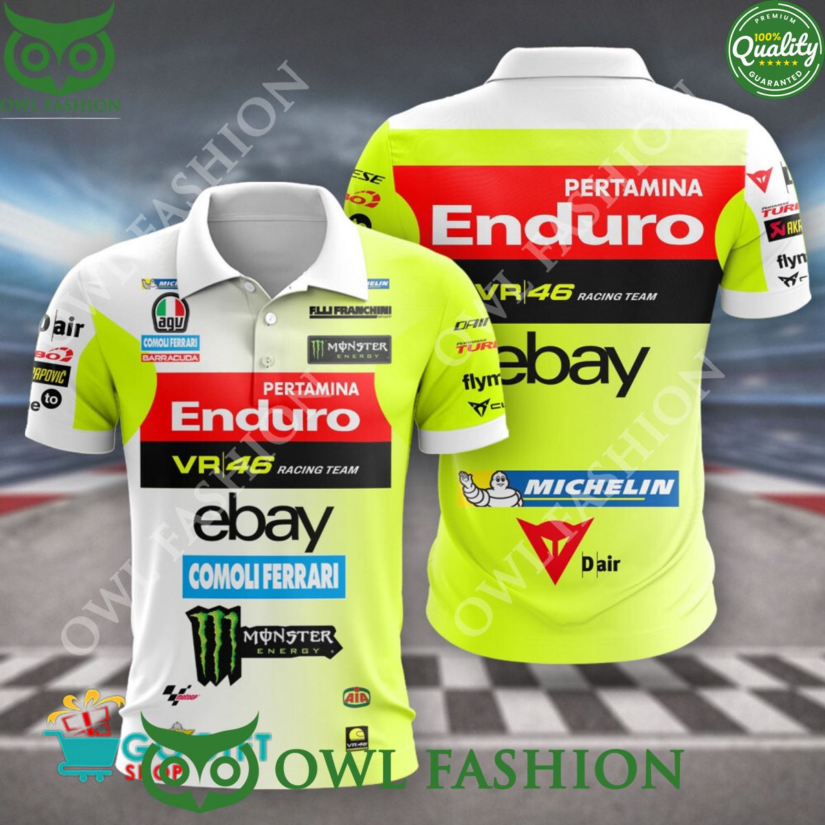 Pertamina Enduro VR46 Racing Team 2024 polo - Adult & Kids T-Shirts, Sweatshirts & Hoodies apparel design preview 1