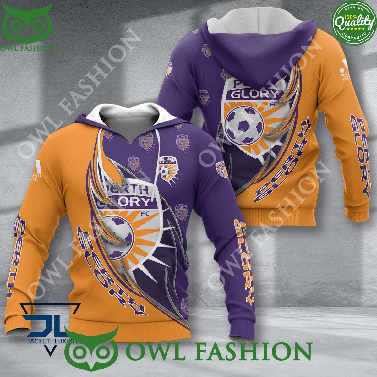 Perth Glory A League Football 3D - Adult & Kids T-Shirts, Sweatshirts & Hoodies apparel design preview 1