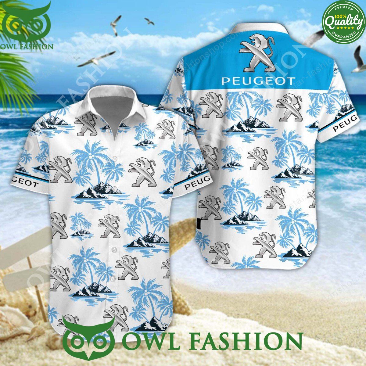 Peugeot Car Custom Color 2024 Hawaiian Short - Adult & Kids T-Shirts, Sweatshirts & Hoodies apparel design preview 1