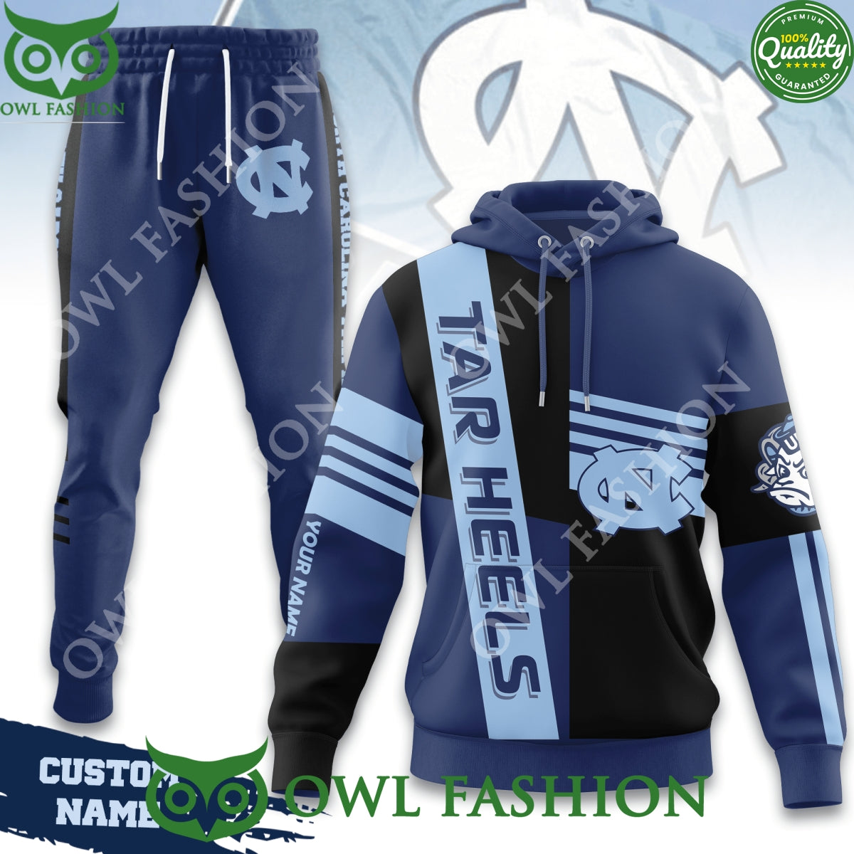 Custom name North Carolina Tar Heels 2025 and pant - Adult & Kids T-Shirts, Sweatshirts & Hoodies apparel design preview 1