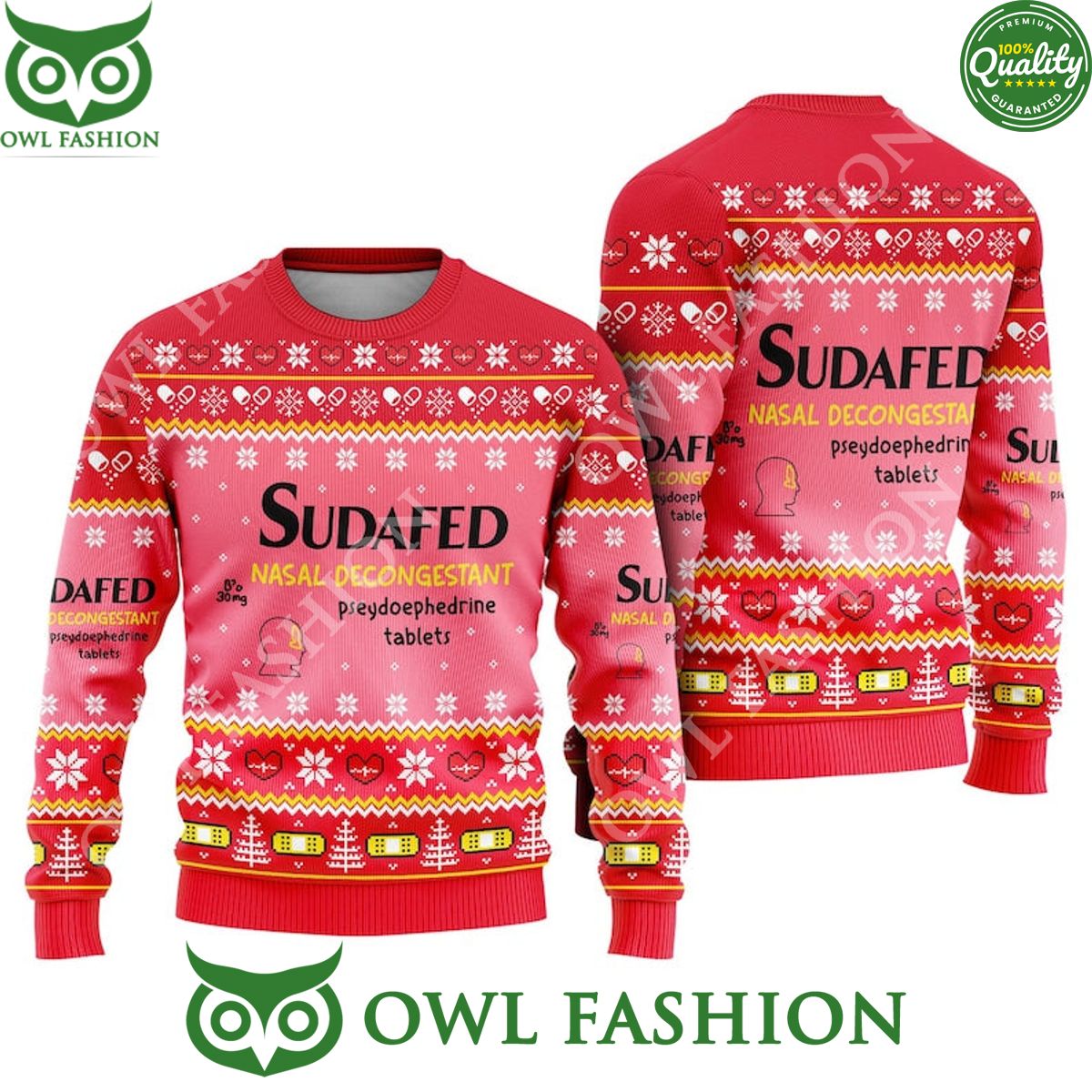 Pharmacy Nurse Medical Sudafed Nasal Decongestant - Adult & Kids T-Shirts, Sweatshirts & Hoodies apparel design preview 1