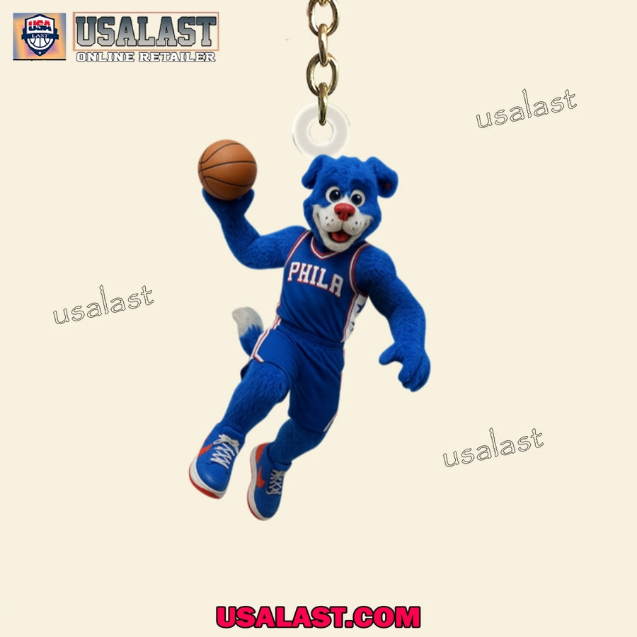 Philadelphia 76ers Mascot Basketball Keychain, - Adult & Kids T-Shirts, Sweatshirts & Hoodies apparel design preview 1