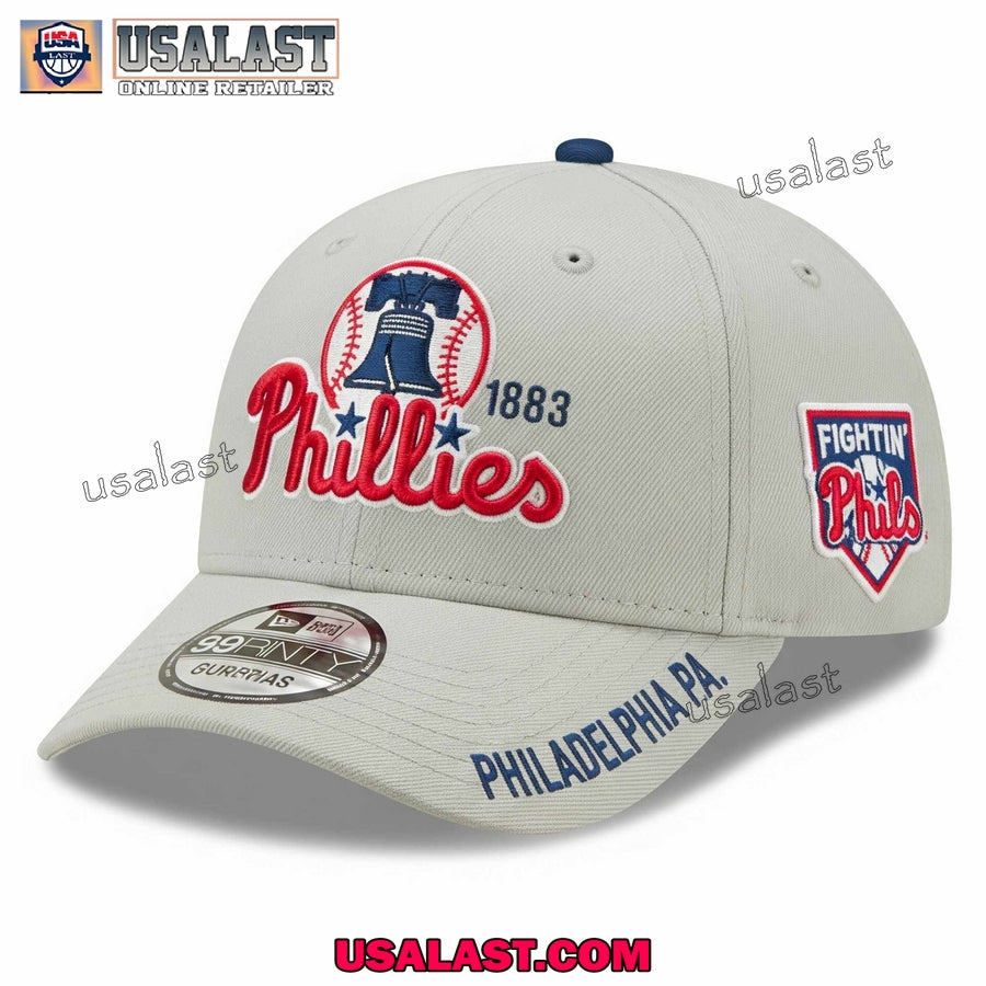Philadelphia Phillies Light Grey Premium Cap - Adult & Kids T-Shirts, Sweatshirts & Hoodies apparel design preview 1