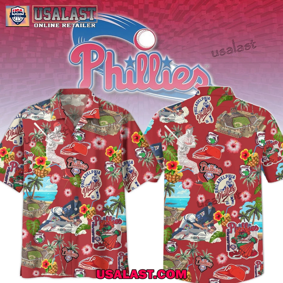 Philadelphia Phillies Tropical Short Sleeve - Adult & Kids T-Shirts, Sweatshirts & Hoodies apparel design preview 1